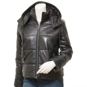Venta Directa de Fábrica, Chaqueta de Cuero PU para Mujer, Nuevo Precio Competitivo, Prenda de Satén para Invierno - Product Image 1