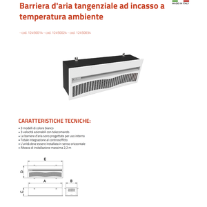 Climatiseurs tangentiels Tecnosystemi à rideau d'air intégré pour température ambiante - Product Image 2