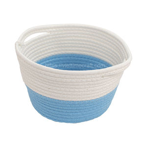 Adorable Eco-Friendly Decorative Design Cotton <b>Rope</b> Storage <b>Basket</b> Multifunction Features Home <b>Laundry</b> Use Custom Sizes - Product Image 3