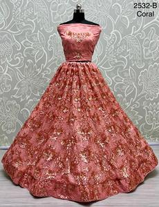Vêtements de mariage de créateur de qualité supérieure, tenue occasionnelle, filet lourd avec broderie, fourniture d'usine en gros Lehenga Choli - Product Image 2