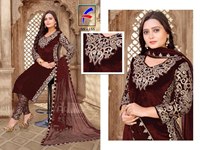 Salwar pakistanais moderne et ethnique, non cousu, en soie Georgette multicolore, brodé, au design personnalisé et élégant, idéal pour les occasions festives.