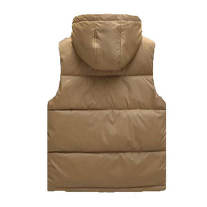 Chaleco con Capucha Unisex Informal de Invierno, de Algodón y Poliéster, con Cierre de Botones y Cremallera, Antipilling, Ropa Exterior, Logotipo Personalizado - Product Image 4