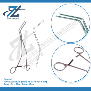 Abrazadera de anastomosis sigmoide Hayes Atrauma de alta calidad, juego de instrumentos quirúrgicos de acero inoxidable con ángulo de 25 cm, fabricado en Pakistán - Product Image 3
