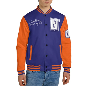 Top Quality Custom Unisex University Wool Chenille Patches Logo Embroidery Long <b>Winter</b> Varsity <b>Jacket</b> Lettermen <b>Jacket</b> Style - Product Image 3