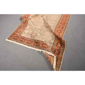 Alfombra Turca de 5x6.9 pies, Alfombra de Lana Vintage con Camuflaje Naranja y Azul - Product Image 4