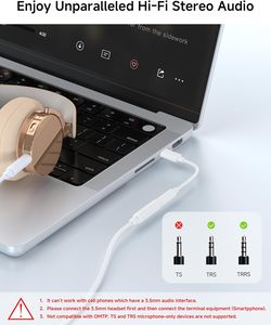 <span class=keywords><strong>Adaptateur</strong></span> de <span class=keywords><strong>prise</strong></span> casque ZOOAUX USB Type C vers 3.5mm (lot de 2) - Product Image 6