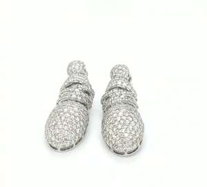 Pendientes de diamantes reales de lujo de la mejor calidad, oro blanco para uso diario elegante, ropa de oficina y eventos casuales directamente desde la India - Product Image 3