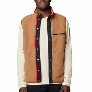 Personalizable transpirable ligero cremallera Gilet chaqueta hombres Unisex estilo Casual invierno uso al aire libre cálido polar tela caza - Product Image 4