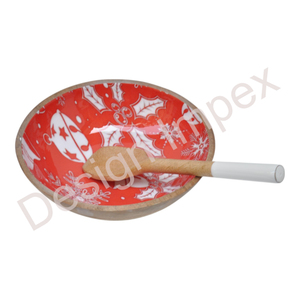 Ensemble de bols de service en bois, résistants au lave-vaisselle, décoratifs, pour nouilles et soupes, accessoires pour la maison, décoration moderne, en bois de manguier - Product Image 1
