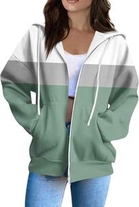 Sweat à capuche zippé pour hommes pull polaire en coton poche kangourou hiver chaud Streetwear surdimensionné survêtement ensemble à capuche - Product Image 3