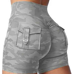 Short de yoga grande taille Short de yoga taille Leggings usine vente en gros Short de course pour filles pour femmes 2025 - Product Image 1