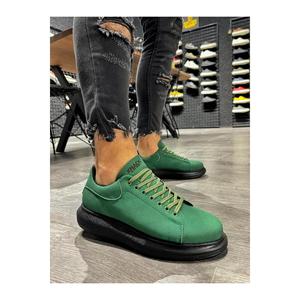 รองเท้าลําลองส้นสูง 045 สีเขียว (ส้นสีดํา) - Product Image 4