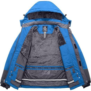 Chaqueta de invierno para exteriores personalizada para hombre para senderismo impermeable con cuello levantado rompevientos estilo informal fabricado por fabricante personalizado - Product Image 3