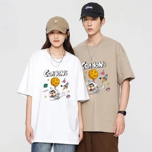 Camiseta de 100% algodón con estampado de pantalla de sublimación unisex, camiseta recortada personalizada para hombre, Camiseta lisa de gran tamaño en blanco - Product Image 3