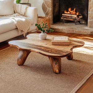Mesa de Centro Compacta de Madera Diseñada para Espacios Pequeños, con un Estilo Elegante para el Hogar - Product Image 1