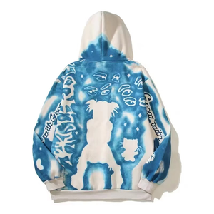 Sudaderas con Capucha de Lujo con Cremallera, Estampadas y Bordadas, Estilo Urbano, Tejido de Punto 100% Algodón, Oversize Unisex - Product Image 4