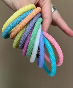 Bracelets de rouleau de couleur mélangés faits à la main les plus vendus Bracelet de perles de verre de qualité supérieure par MD Handicraft - Product Image 1