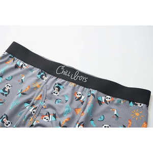 <b>Men's</b> Comfortable Knitted Boxer Briefs 2 Pack Custom Print <b>Underwear</b> Anti-Chafing Breathable Sustainable Good Quality - Product Image 2