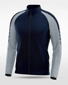 Chaqueta personalizada con tapón de viento para hombre con cremallera completa, ropa de abrigo de entrenamiento sublimada para invierno, piel de oveja transpirable - Product Image 2