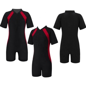 Traje de baño de una pieza unisex para niños y niñas de 3 a 12 años, Mono corto para nadar, entrenamiento, vacaciones, Parque Acuático - Product Image 2