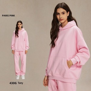 Sudadera con capucha y logotipo personalizado Unisex de corte holgado de 430g, Conjunto de sudadera para correr, ropa de calle, Jersey, conjunto de Jogger, chándal, Pantalones - Product Image 2