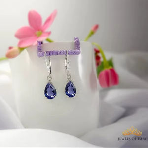 Bijoux fins, boucles d'oreilles clous en or jaune 14 carats, argent sterling 925 plaqué rhodium, zircon - Cadeau de fête - Product Image 5