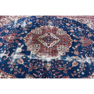 Alfombra Vintage, Alfombra Extra Grande de 7.7x10.8 pies, Alfombra de Lana Azul y Roja - Product Image 5