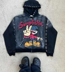 Sudaderas Casuales para Hombre de Algodón Mezclado con Nuevo Diseño, MOQ Bajo, Sudaderas con Cremallera y Estampado DTF para Hombre a Precio de Mayoreo, Hechas en Pakistán - Product Image 1