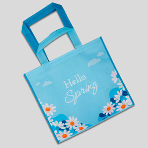 Sac de courses réutilisable en tissu non tissé, écologique et recyclé, avec motif imprimé personnalisé, grande capacité, durable, personnalisable, Vietnam - Product Image 1