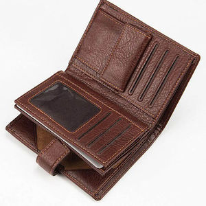 Portefeuille en cuir véritable de qualité supérieure, longueur courte, durable, élégant, style fin, décontracté, texture lisse, design moderne, multifonction - Product Image 2