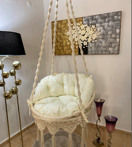 Outdoor Swing Chair <b>Indoor</b> <b>Hammock</b> HANDMADE NATURAL Baby Swing Set Style Color Baby Bedside Sleeper - Product Image 1