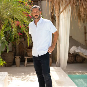 เสื้อเชิ้ตแขนสั้นสำหรับผู้ชาย, เสื้อ40% ผ้าฝ้าย + 60% โพลีเอสเตอร์ - Product Image 1