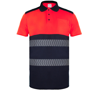 Camisetas Polo de Trabajo de Seguridad Reflectantes de Manga Larga para Hombre, Chaleco de Tela de Poliéster de Alta Visibilidad, Logotipo Personalizable - Product Image 4