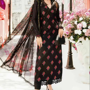 Mujeres indias paquistaníes 3 piezas vestido informal de césped Shalwar Kameez traje 2025 nuevos diseños de alta calidad de secado rápido bajo MOQ - Product Image 1