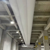 Conduits d'air en tissu antibactérien WELLSOX, conduits d'air ovales en tissu pour les espaces de faible hauteur