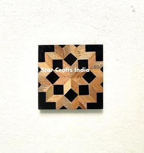 Source Sous-verres Bois Résine Tapis Tapis Rond Maison Hôtel naturel rond résine époxy acacia accessoires de cuisine - Product Image 5