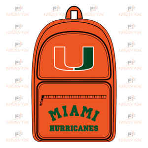 Miami Hurricanes <b>University</b> <b>Backpack</b> Laptop School Bag - Product Image 3