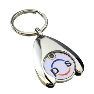 Custom Metal Keychain Shopping Trolley Token Holder
