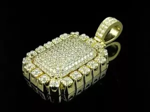 Pendentif en argent 925 avec diamant moissanite taille ronde, breloque chien - Product Image 2