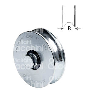 SEMI-ROUND GROOVE WHEEL 2 roulements Acier zingué - Product Image 1