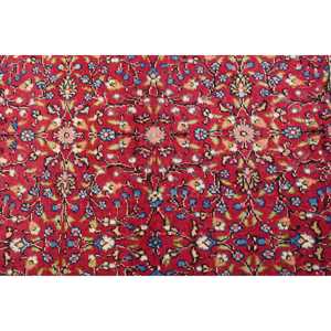 Turkish Vintage Rug, 3.5x4.2 ft Rug, <b>Red</b> Blue Moroccan <b>Wool</b> Rug - Product Image 3
