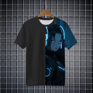 Moda Anime personajes gráficos camisetas verano moda Streetwear 3D impreso cuello redondo camisetas sueltas transpirables Harajuku camisetas - Product Image 4