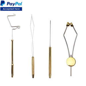 Kit d'outils de montage de mouches de pêche, Pince de pêche, Finitionneur de bobines, Ciseaux, Empileur de plumes de hackle - Acier inoxydable japonais 410 pour la pêche à la mouche SIGAL - Product Image 4