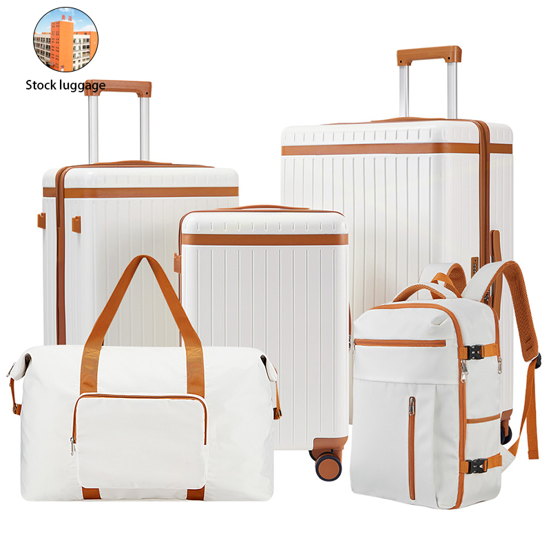 US Warehouse On Sale Lightweight Hard Shell Suitcase Set Waterproof Luxury Travel Bags Trolley 5 Piece Suitcase Luggage Set