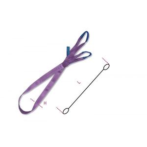 Eslingas de red de elevación de dos capas moradas 1T con ojos reforzados, cinturón de poliéster de alta tenacidad (PES), de color púrpura, 1T, con ojos reforzados - Product Image 3