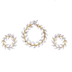Pendentif Feuille Circulaire avec Zircon comme Pierre Principale pour les Occasions Festives - Product Image 2