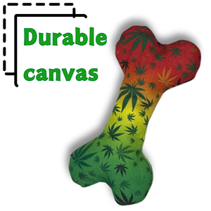 ของเล่นสุนัขรูปกระดูก PAW:20 Stoned to da Bone น่ารัก ตุ๊กตาใบกัญชา ลายใบกัญชา มีเสียงบีบ ขนาด 8 นิ้ว - Product Image 4