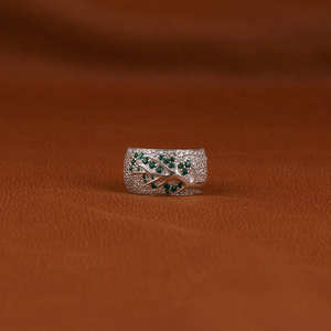 Bague design en or massif 18 carats, unisexe de luxe, cadeau de fiançailles fait à la main, certifiée IGI, plaqué diamant de laboratoire à la mode - Product Image 1