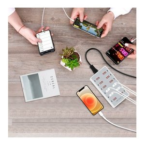 Cable de Carga USB Tipo A AUSB 12 Multifunción Blanco y Gris 770532 WH - Product Image 4