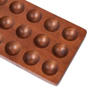 Porta Huevos de Madera, Capacidad para 18 Huevos, Organizador de Cocina, Bandejas Apilables para Almacenamiento de Huevos Marrones para 24 Huevos Frescos - Product Image 4